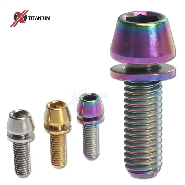What are the main benefits of using GR5 titanium fasteners on bicycles?